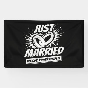 Newlywed - Wedding Honeymoon Couple - Just Married Banner