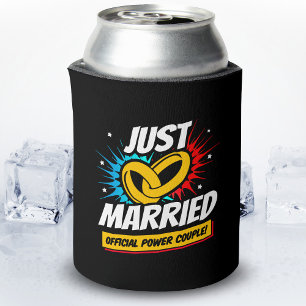 Newlywed - Wedding Honeymoon Couple - Just Married Can Cooler