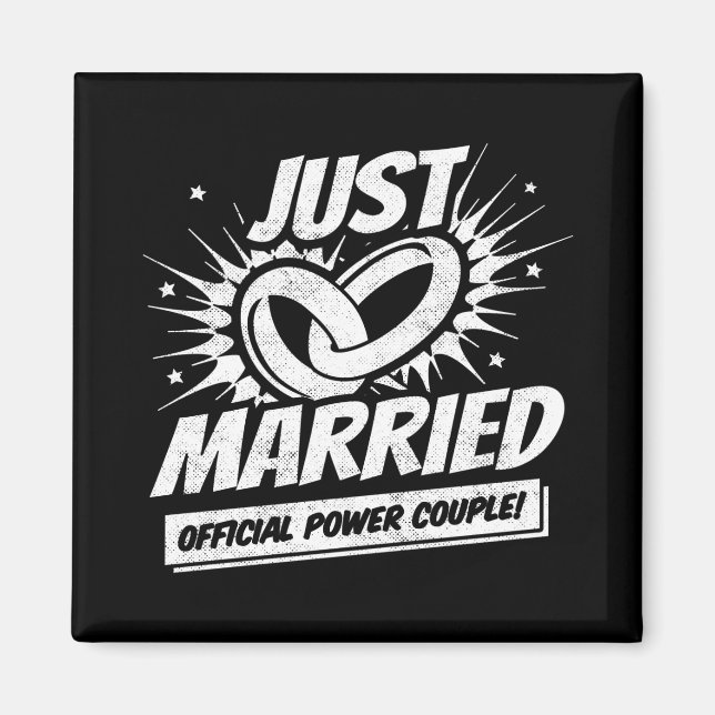 Newlywed - Wedding Honeymoon Couple - Just Married Magnet (Front)