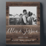 Newlywed Wedding Rustic Photo Decor Plaque<br><div class="desc">Capture your favourite photo memories with this lovely personalised photo plaque</div>