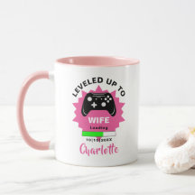 Newlywed Wife Gift Levelled Up Gamer Fun Mug