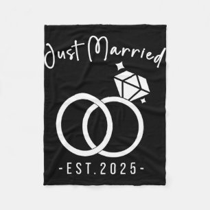 Newlyweds 2025 Bride And Groom Wedding Planners Ju Fleece Blanket