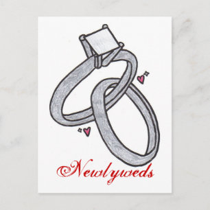 Newlyweds Announcement Postcard