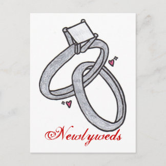 Newlyweds Announcement Postcard