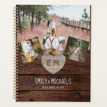 Newlyweds BUCKET LIST Photo Rustic Purple Floral