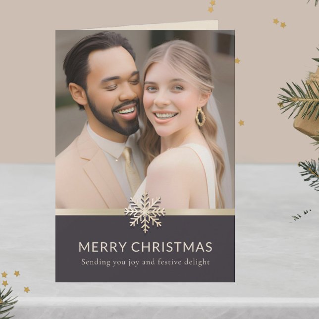 Newlyweds' First Christmas Photo Card (Creator Uploaded)