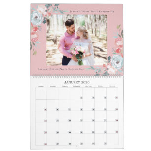 Newlyweds First Year Wedding Photography Collage Calendar