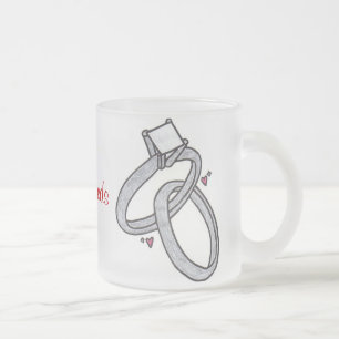 Newlyweds Frosted Glass Coffee Mug
