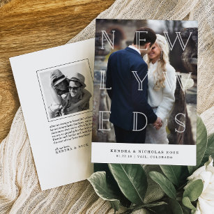 Just Married” Cards, Green Leaves Elopement Announcements, Elopement  Announcement Cards Add Your Own Photo elopement90