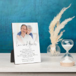 Newlyweds Love Thanks Parents Photo Wedding Plaque<br><div class="desc">Newlyweds Love Thanks Parents Photo Wedding. Parents of the happy couple will feel very moved indeed to receive this wonderful message showing them how much they mean to you on your wedding day! Simply add your favourite photo of your parents at the top, then follows your own special message and...</div>