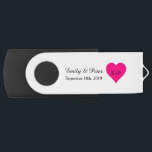 Newlyweds Name Monogram Heart USB Flash Drive<br><div class="desc">It is makes a wonderful gift for the bride and groom,  newlyweds,  couples,  for wedding,  anniversary,  wedding shower,  and more. Great for distributing the wedding photos and videos to family & friends.</div>