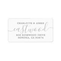 Newlyweds Script Name Return Address Label