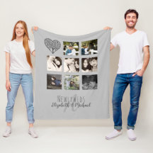 Newlyweds Wedding Gift Monogrammed Photo Collage