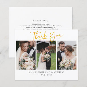 Newlyweds Wedding Photos Thank You Budget Card