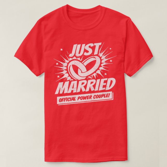 NewlywedsWedding HoneymoonBride GroomJust Married1 T-Shirt (Design Front)