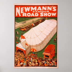Newmann's Famous Magic Road Tent Show Poster