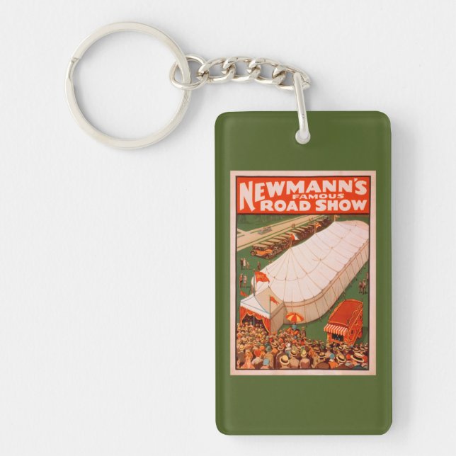 Newmann's Famous Magic Road Tent Show Poster Key Ring (Front)