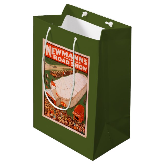 Newmann's Famous Magic Road Tent Show Poster Medium Gift Bag (Front Angled)