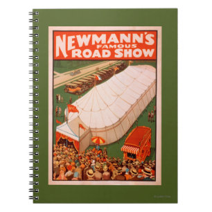Newmann's Famous Magic Road Tent Show Poster Notebook