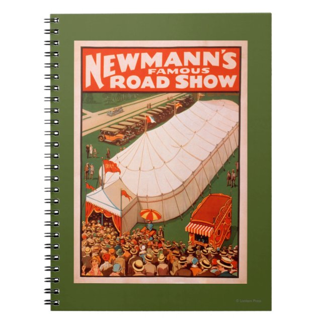 Newmann's Famous Magic Road Tent Show Poster Notebook (Front)