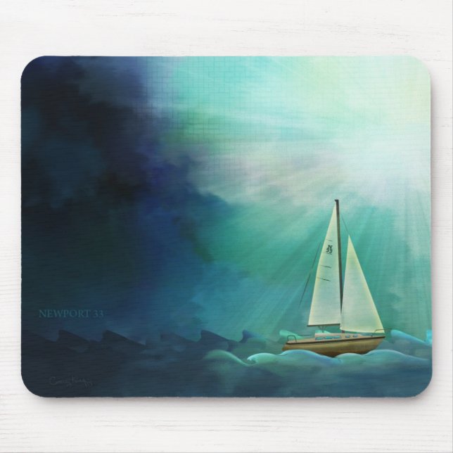 Newport 33 Sailboat Mouse Mat (Front)