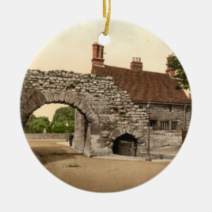 Newport Arch, Lincoln City, Lincolnshire, England Ceramic Tree Decoration