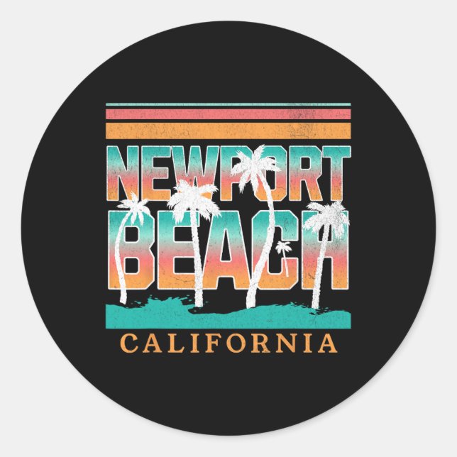 Newport Beach _5  Classic Round Sticker (Front)