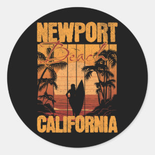 Newport Beach _8 Classic Round Sticker