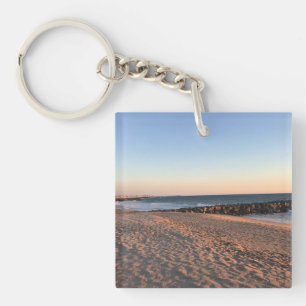 Newport Beach at Sunset, California Key Ring