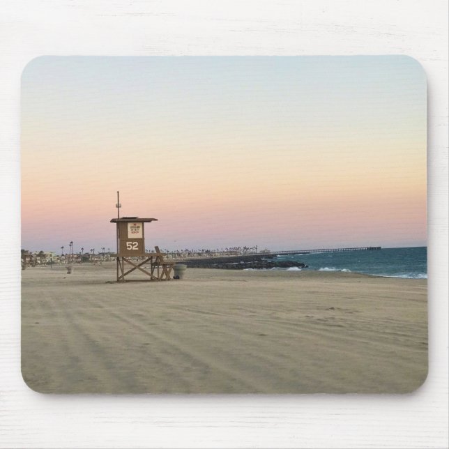 Newport Beach at Sunset, California Mouse Mat (Front)
