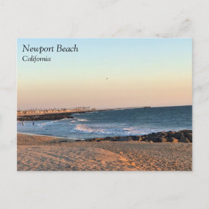 Newport Beach at Sunset, California Postcard