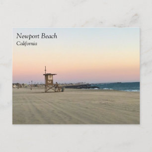 Newport Beach at Sunset, California Postcard