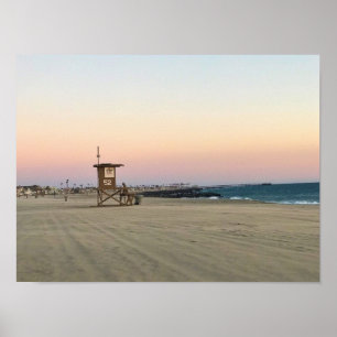 Newport Beach at Sunset, California Poster