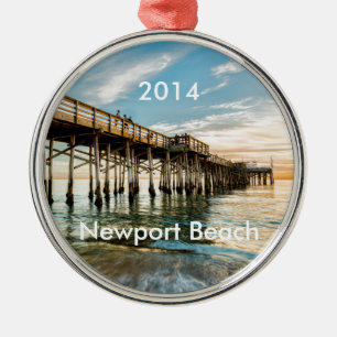 Newport Beach Balboa Pier Metal Tree Decoration