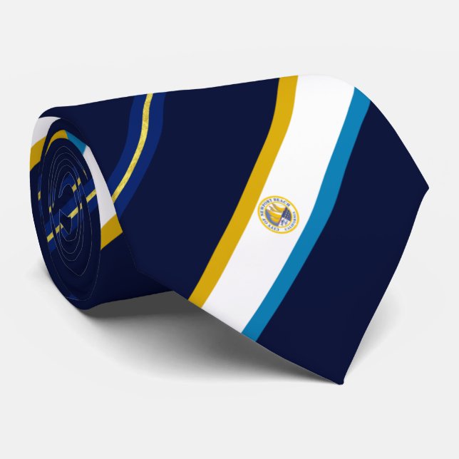 Newport Beach (California) city flag Neck Tie (Rolled)