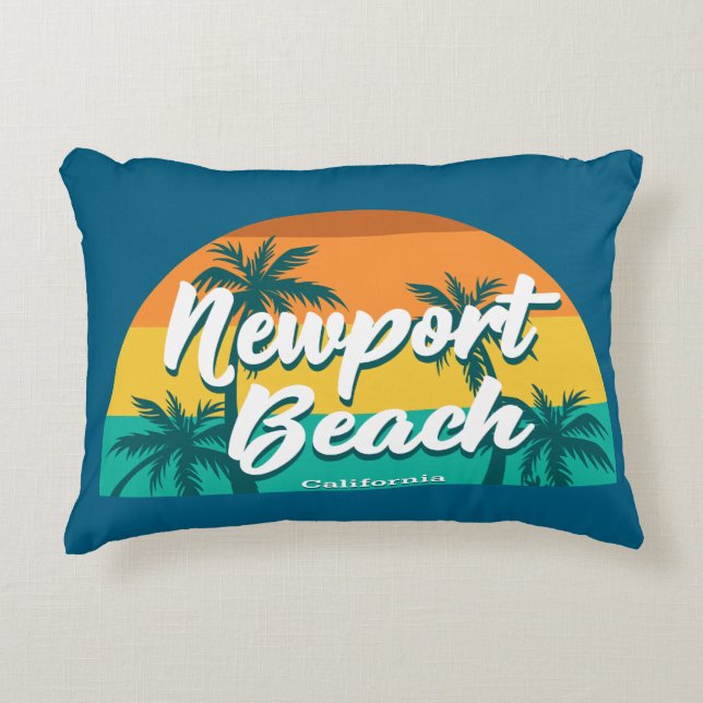 Newport Beach California Decorative Cushion (Front)
