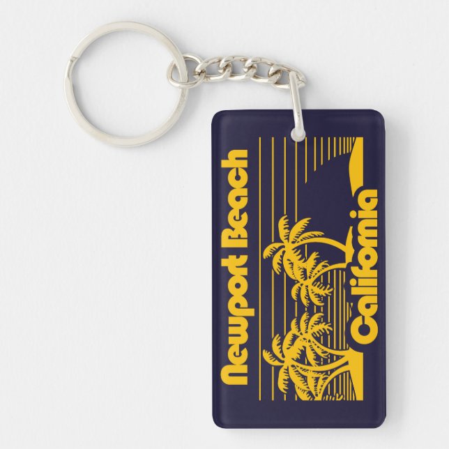 Newport Beach California Key Ring (Front)