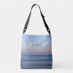 Newport Beach California Ocean Sunrise Blue Crossbody Bag