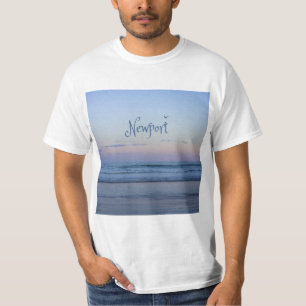 Newport Beach California Ocean Sunrise Blue T-Shirt