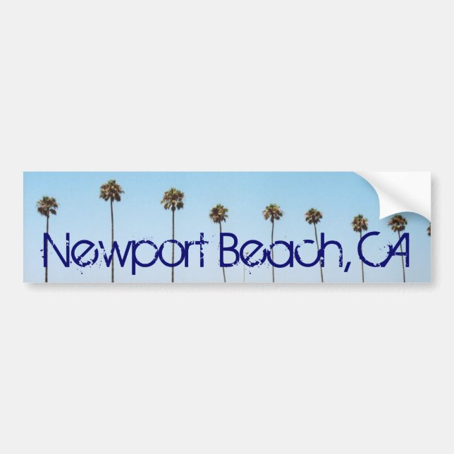 Newport Beach California Palm Trees Bumper sticker (Front)