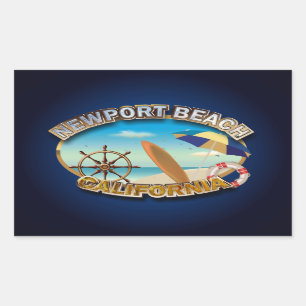 Newport Beach, California Rectangular Sticker