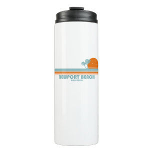 Newport Beach California Sun Palm Trees Thermal Tumbler