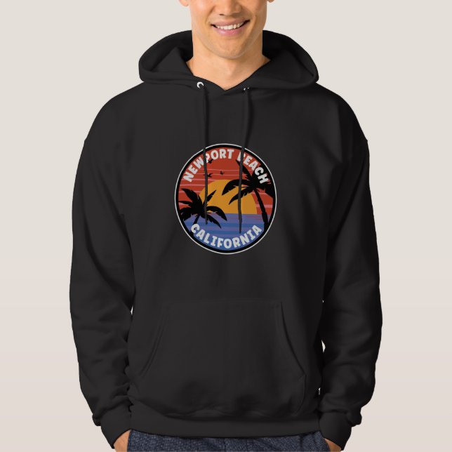 Newport Beach California Sunset Paradise Hoodie (Front)