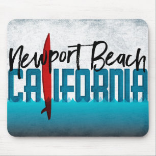 Newport Beach California Surfboard Surfing Mouse Mat