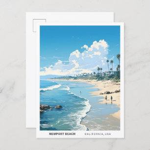 Newport Beach California USA Vintage Travel Postcard