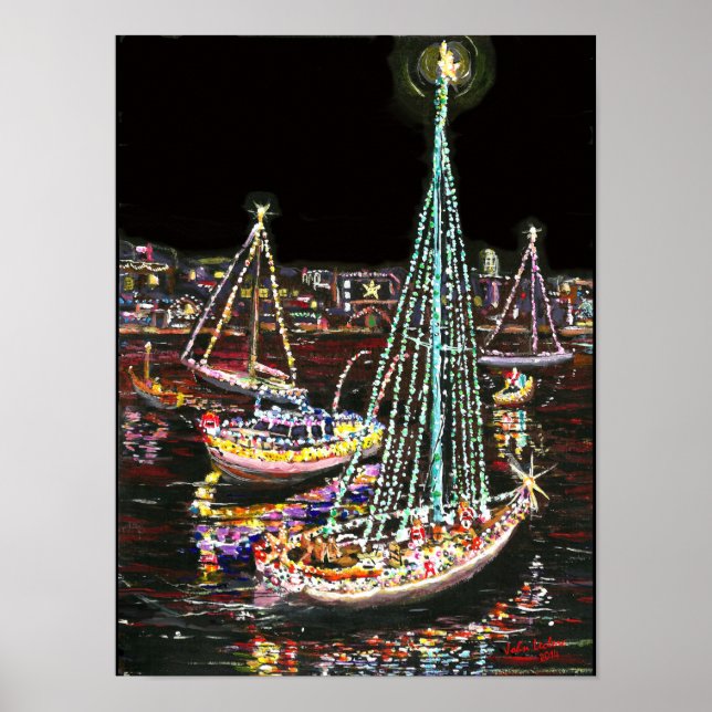 Newport Beach Christmas Boat Parade Poster (Front)