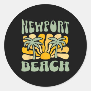 Newport Beach  Classic Round Sticker