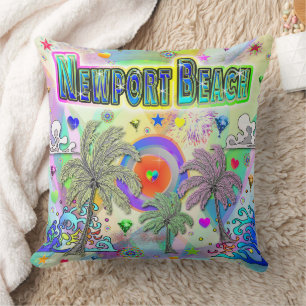 Newport Beach Deep Dream Pillow