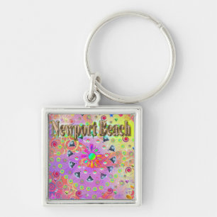Newport Beach Lucky Golden Keychain