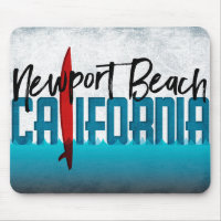 Newport Beach Mouse Pad California Surfboard